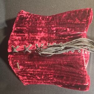 Elegant Red Velvet Corset Shapewear